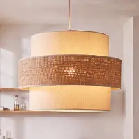 Duolla Hänglampa Space , Creme / bärnsten, Sovrum, Textil / tyger / siden, Ungt boande, Pendellampa