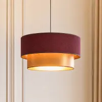 Duolla Hänglampa Dorina , Röd, Sovrum, Textil / tyger / siden, Ungt boande, Pendellampa