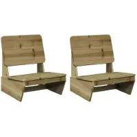 vidaXL Trädgårdsstolar 2 st 60x64x70,5 cm impregnerad furu