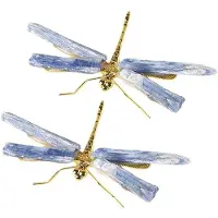 Melitt Kyanit Sländefigur Kristallsten Hantverk Butterfly Mineral Heminredning A
