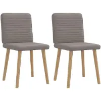 vidaXL Matstolar 2 st taupe tyg