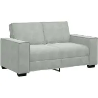 vidaXL 2-sitssoffa ljusgrå 160x78x84 cm sammet