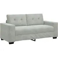 vidaXL Loveseat soffa ljusgrå 180x77x82 cm sammet