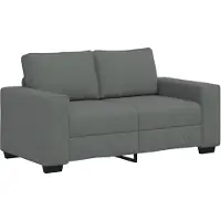 vidaXL 2-sitssoffa mörkgrå 160x77x82 cm tyg
