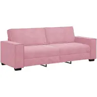 vidaXL 3-sitssoffa rosa 220x78x84 cm sammet