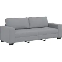 vidaXL 3-sitssoffa ljusgrå 220x77x82 cm tyg