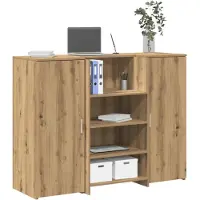 vidaXL Receptionsdisk artisan ek 135x50x103,5 cm konstruerat trä