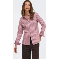 JDY Blus mörklila / gammalrosa / vit