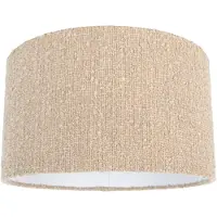 QAZQA Beige tyglampskärm med bouclétyg 35/35/20