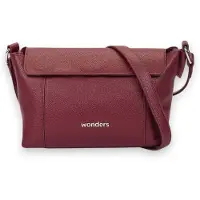 Wonders för kvinnor. WB-56007 Combi-väska vinröd (OSFA), Casual, Granat, Hud