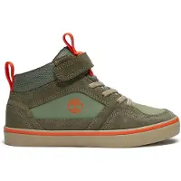 Timberland unisex för barn. TB0A27ZXAPJ1 Stone Jump skor i läder grön (23.5), Hud, Karta, Kardborreband, Casual, barnmode