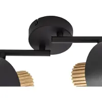 LINDBY takspotlight Lenja, 4 lampor, svart, E14, metall Lenja , dimbar, Svart, Vardagsrum / matsal, Metall, Modern, Spotlight