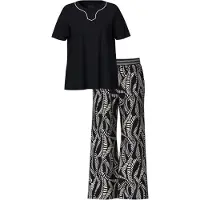 Ulla Popken Pyjamas svart / vit