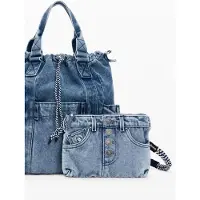 Desigual Ryggsäck 'GLOBE' blå denim