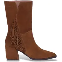 Wonders för kvinnor. M-6404 Charme bruna läderboots (37), Hud, 3 till 5 cm, Ingen, Casual
