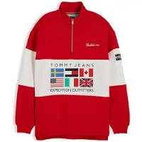 Tommy Hilfiger Tommy Jeans Logo Terry Quarter Zip Sweatshirt
