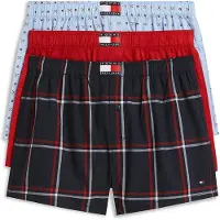 Tommy Hilfiger 3 Pack Heritage Print Woven Boxer Shorts
