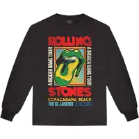 Ginza.se The Rolling Stones: Unisex Long Sleeve T-Shirt/Copacabana Beach (Black) (X-Large)