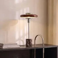 LINDBY Bordslampa Branford , Röd, Vardagsrum / matsal, Glas, Vintage, Bordslampa
