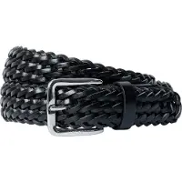 Hackett för män. HM4100081 Svart flätat läderbälte Plait (XL), Casual, Klassisk, Hud