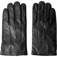Hackett London för män. HM0400132 Commuter Touch-läderhandskar, svarta (L), Casual, Klassisk, Hud
