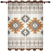 Household supplies MH Boho Tribal Totem Fönstergardin Modern Europeisk Stil Gardiner för Sovrum Vardagsrum Persienner Fönsterbakgrundsgardin 2Paneler 100W130H(CM)40x51in&Grommet Top