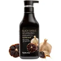 Farm Stay Black Garlic Närande Schampo – Rengöring för Hår & Hårbotten med Extrakt av Svart Vitlök – 530 ml / 17,9 fl oz. uns.