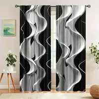 Yiran Furniture 2 st Abstrakta Randiga Tryck Halvmörkläggningsgardiner Kanalficka Maskintvättbar Modern Stil för Sovrum Vardagsrum Fönster (W70H185cm)-2pcs&Grommet Top