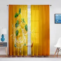 Household supplies MH 2 paneler Gul Citron Frukter Gröna Blad Måla Gardiner för Sovrum Vardagsrum Dekor Gardin för Kök Hem Draperier Stångficka 100W130H(CM)40x51in&Grommet Top