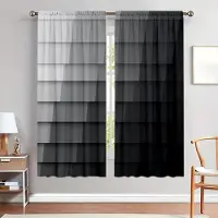 Household supplies MH 2 st Gråskala Färgskala Tryckt Gardin för Heminredning - Stångficka Fönsterbehandling för Sovrum, Kontor, Kök 52.5cmX116cm X 2pcs
