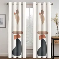 Household supplies MH Modern minimalistisk stil Färgglada kreativa gardiner med stentryck 2 paneler Vardagsrum Sovrum Barnrum Kök Badrumsinredning 50W130H(CM)X2PCS&Hook