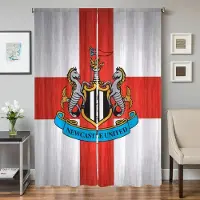 Household supplies MH Köksgardiner för vardagsrum 2 stycken mörkläggningsgardiner dörrgardin N-newcastle United Fc sovrumsdekoration avskärmning hem W60xH90cmx2pcs-CL