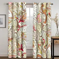 Household supplies MH Visuellt slående bländningsmönster digitaltryckt gardin vardagsrum sovrum 90g polyester låg mörkläggningsgardintyg två paneler W50xH130(CM)x2pcs&Grommet Top