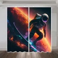 Household supplies MH 2 paneler Astronaut Rymd Universum Stjärnklar Himmel Interstellär Galax Färgglad Gardin Stångficka Gardin För Vardagsrum Kontor Hem (50Wx50H)x2(CM)&Grommet Top