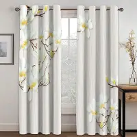 Household supplies MH 2 Paneler Europeiska Enkla Stil Gardiner Fräscha Eleganta Varma Blommor Gardiner Vardagsrum Sovrum Kök Dekor 110W214H(CM)X2PCS&Hook