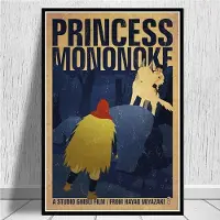 Aidegou5 Japan Anime Princess Mononoke Canvas Målning Affischer och tryck Väggkonstbilder för vardagsrum Cuadros Heminredning Ingen ram 60*100cm