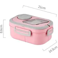 Household supplies MH 1200ML Bärbar Matlåda Återanvändbar Dubbellagers Fack Bento-låda Bärhandtag Utomhus Camping Måltid Snacks Matbehållare