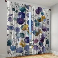 Household supplies MH 2 stycken moderna konstnärliga gardiner med handmålade lövmönster för flera rumstyper Maskintvättbara Kanal för gardinstång 100W130H(CM)40x51in&rod pocket