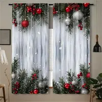 Household supplies MH 2 st Set av Jultomten Julgardiner-Digitaltryck, Kanalficka Design, Polyester - Perfekt För Vardagsrum, Kök, Sovrum W85X200H(cm)x2Pcs&Grommet Top