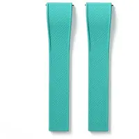Lanspo Fluorgummiklockarmband FKM Tropicrem 18/19/20/21/22mm Vikbart spänne Snabbfäste Klippbar storlek Armband för Män Kvinnor 21mm