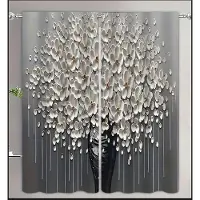 Yiran Furniture Romantisk vattendroppe Röd Rose Lyxiga Fönstergardiner För Sovrum Vardagsrum Badrum Kicthen Dörrhall Skåp På Rea 2st W75H166(CM)x2pcs&Grommet Top