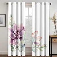 Yiran Furniture Tema Små Färska Blommor Och Gröna Blad Fyra Årstider Enkla Solskyddsgardiner Flickrum Hemdekoration Gardiner 100W130H(CM)40x51in&Grommet Top