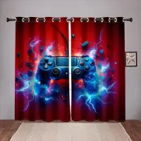 Yiran Furniture 2 st Sovrum Spel Gardiner TV-spelskontroll Spelarrum Dekor Män Spelkontroll Gardiner Fönsterbehandling Draperier För Vardagsrum 100W130H(CM)40x51in&rod pocket