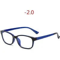 Freedom Outdoors -1.0-1.5-2.0-2.5-3.0-3.5-4.0-5.0 till-6.0 Färdiga Myopi Glasögon Herrar Kvinnor Fyrkantiga Recept Kortsynthet Glasögon Studenter blue