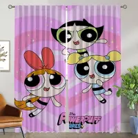 Household supplies MH Mörkläggningsgardin för rum 2 paneler Powerpuff-tjejerna Antimygggardiner Rullgardiner Halloweendekoration Tyll för sovrum hem W50xH70cmx2pcs-CL