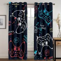 Household supplies MH 2 st Spelkontroll Gardiner för Pojkar Flickor Coola 3D Lekrum Fönsterdraperier Färg Spelkontroll Gardin Barn Spelare Gardiner 150x166cm black