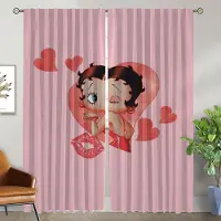Household supplies MH Partition Bettys Boops Tyg för Sovrumsgardiner Barnrum Heminredningsgardiner 2 Delar Fönstergardiner Rullgardiner Vardagsrum W50xH70cmx2pcs-CL