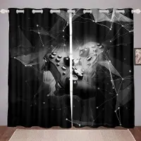 Yiran Furniture Pojkar Spelhandtag Fönstergardiner Persienner för Sovrum Vardagsrum Inredning Barn Tonåringar Spelar Videospel Tryck Fönsterbehandlingar 2 st W50xH130(CM)x2pcs&Grommet Top