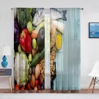 Household supplies MH 2 paneler Gardiner med grönsaks- och frukttryck Lämpliga för köksfönsterpersienner cortinas Kanalficka Öljetttopp Draperi 75% skuggning 100W130H(CM)40x51in&Grommet Top