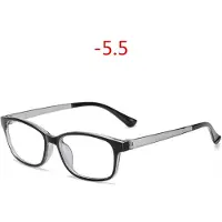 Freedom Outdoors -1.0-1.5-2.0-2.5-3.0-3.5-4.0-5.0 till-6.0 Färdiga Myopi Glasögon Herrar Kvinnor Fyrkantiga Recept Kortsynthet Glasögon Studenter gray